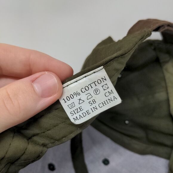 NRA Strapback Hat Green Brown Adjustable 58 CM Embroidered Logo 2nd Amendment - Picture 7 of 7